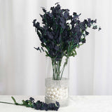 12 Stems | Navy Blue Artificial Silk Babys Breath Flower Bushes Spray