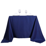 Navy Blue Polyester Square Tablecloth 70"x70"