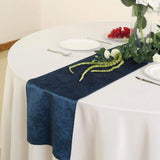 12" x 108" | Navy Blue | Premium Velvet Table Runner