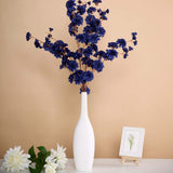 2 Branches | 42inch Tall Navy Blue Artificial Silk Carnation Flower Stems