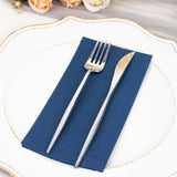 20 Pack | Navy Blue Soft Linen-Feel Airlaid Paper Dinner Napkins