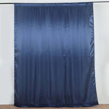 8ftx10ft Navy Blue Satin Formal Event Backdrop Drape, Window Curtain Panel