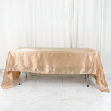 60"x126" Nude Satin Rectangular Tablecloth