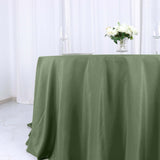 132Inch Olive Green Seamless Polyester Round Tablecloth