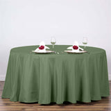 120" Olive Green Polyester Round Tablecloth