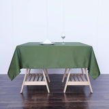 Olive Green Polyester Square Tablecloth 70"x70"