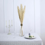 6 Stems | 49inch Wheat Tint Dried Natural Pampas Grass Plant Sprays