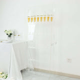 5ft Clear Acrylic 5-Tier Champagne Glass Holder Wall Stand, Wine Glass Standing Rack