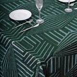 90inch x 132inch Hunter Emerald Green Seamless Diamond Sequin Rectangular Tablecloth