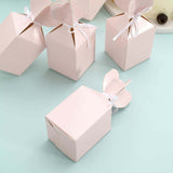 25 Pack | Blush Floral Top Satin Ribbon Party Favor Candy Gift Boxes