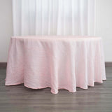 120inch Blush Rose Gold Accordion Crinkle Taffeta Round Tablecloth