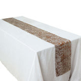 108inch Sparkly Metallic Bronze Foil Thin Mesh Polyester Table Runner - 25GSM