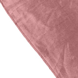 120Inch Dusty Rose Seamless Premium Velvet Round Tablecloth, Reusable Linen