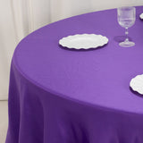 108" Purple Lamour Satin Round Tablecloth