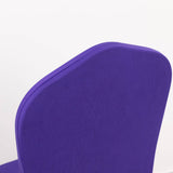 Purple Ruffle Pleated Skirt Banquet Spandex Chair Slipcover, 1-Piece Stretch Fitted Chair Cover