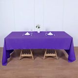 60"x126" Purple Polyester Rectangular Tablecloth