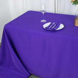 90x132inch Purple 200 GSM Seamless Premium Polyester Rectangular Tablecloth