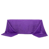 90x156inch Purple Accordion Crinkle Taffeta Rectangular Tablecloth