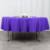 90" Purple Premium Polyester Round Tablecloth - 220GSM