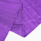 120inch Purple Accordion Crinkle Taffeta Round Tablecloth