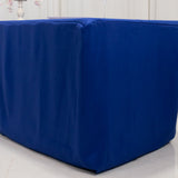 Royal Blue Fitted Premium Polyester Rectangle Tablecloth 8ft Table Cover For 96x30inch Table