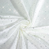 Scuba Rectangular Tablecloth 90×156inch Pearl White Rhinestone Accents – Seamless#whtbkgd