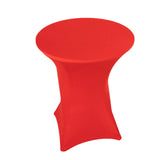 Red Highboy Spandex Cocktail Table Cover, Fitted Stretch Tablecloth