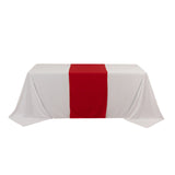 Red Wide Polyester Table Runner - 24x72inch#whtbkgd