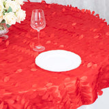 72inch x 72inch Red 3D Leaf Petal Taffeta Fabric Table Overlay