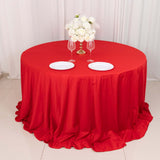 Red Premium Scuba Wrinkle Free Round Tablecloth, Seamless Scuba Polyester Tablecloth