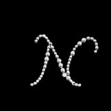 12 Pack | 1.5inch Clear Rhinestone Monogram Letter Jewel Sticker Self Adhesive DIY Diamond Decor - N