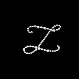 12 Pack | 1.5inch Clear Rhinestone Monogram Letter Jewel Sticker Self Adhesive DIY Diamond Decor - Z