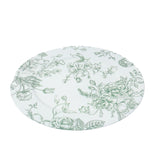 6 Pack Round Floral Acrylic Charger Plates in French Toile Pattern