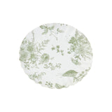 100 Pack White Sage Green French Toile Mini Party Plates with Scalloped Rim#whtbkgd