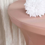 Dusty Rose Highboy Spandex Cocktail Table Cover, Fitted Stretch Tablecloth for 24"-32" Dia Tables