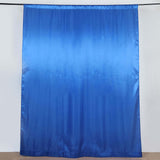 8ftx10ft Royal Blue Satin Formal Event Backdrop Drape, Window Curtain Panel