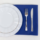 5 Pack Royal Blue Cotton Blend Cloth Napkins, Washable Reusable Table Dinner Napkins - 20"x20"