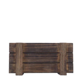 2 Pack | 10x5 inches | Smoked Brown Rustic Natural Wood Planter Box Set With Removable Plastic Liners