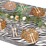 60 Pcs Animal Safari Print Disposable Dinnerware Set, Jungle Theme