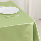 Sage Green Seamless Lamour Satin Square Table Overlay - 54inch