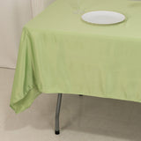 60"x102" Sage Green Lamour Satin Rectangle Tablecloth