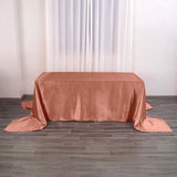 90x156inch Terracotta (Rust) Seamless Satin Rectangular Tablecloth