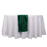 12x108inch Hunter Emerald Green Satin Stripe Table Runner, Elegant Tablecloth Runner