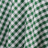 Buffalo Plaid Tablecloth | 90"x132" Rectangular | White/Green | Checkered Polyester Linen Tablecloth