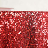 132inch Red Premium Sequin Round Tablecloth, Sparkly Tablecloth