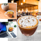 25-Pack Disposable Plastic Coffee Cups with Handles - 6oz Transparent Blush Hard Tea Mugs