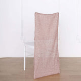 Blush / Rose Gold Metallic Shimmer Tinsel Spandex Stretch Chair Slipcover