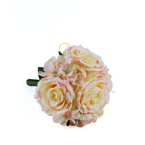 2 Bushes | Pink Artificial Silk Rose & Hydrangea Flower Bouquets