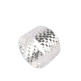 4 Pack | Shiny Silver Metal Basket Weave Napkin Rings, Cloth Napkin Holders#whtbkgd