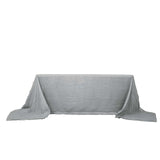 90x156inch Silver Accordion Crinkle Taffeta Rectangular Tablecloth